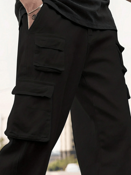 Men Flap Pocket Side Cargo Pants - Lolli World Marketplace