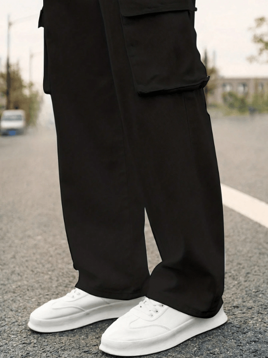 Men Flap Pocket Side Cargo Pants - Lolli World Marketplace