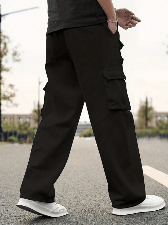Men Flap Pocket Side Cargo Pants - Lolli World Marketplace