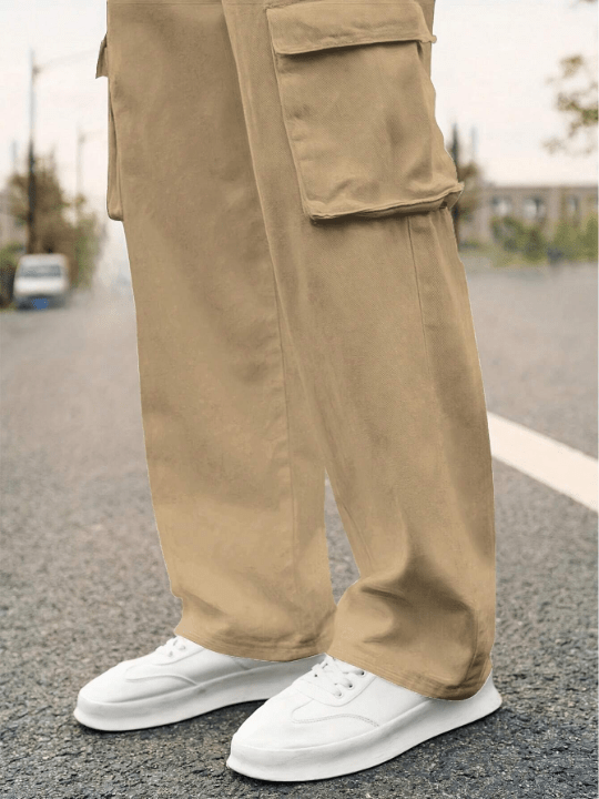 Men Solid Cargo Pants - Lolli World Marketplace