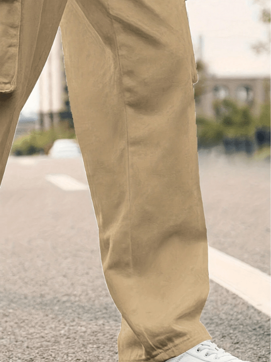 Men Solid Cargo Pants - Lolli World Marketplace