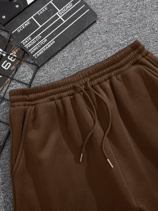 Men Solid Drawstring Waist Shorts - Lolli World Marketplace