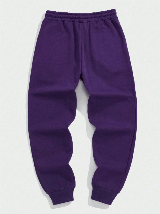 Men Solid Drawstring Waist Sweatpants - Lolli World Marketplace