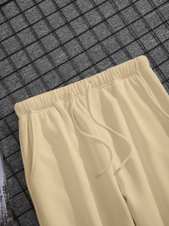 Men Solid Drawstring Waist Sweatpants - Lolli World Marketplace