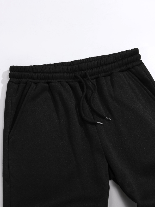 Men Solid Drawstring Waist Sweatpants - Lolli World Marketplace