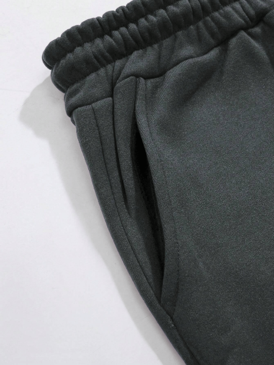 Men Solid Drawstring Waist Sweatpants - Lolli World Marketplace
