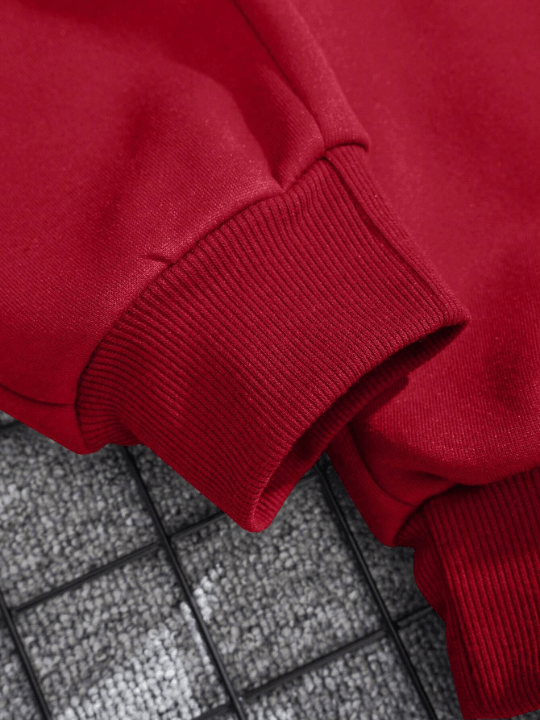 Men Solid Drawstring Waist Thermal Lined Sweatpants - Lolli World Marketplace