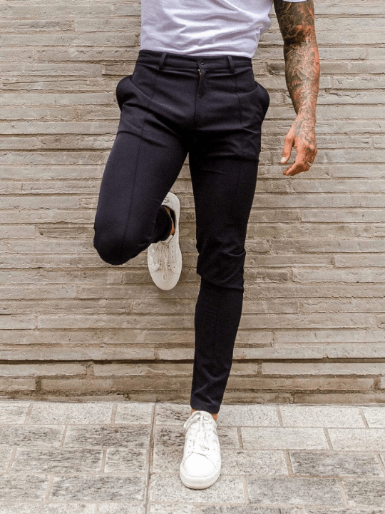 Men Solid Slant Pocket Pants - Lolli World Marketplace