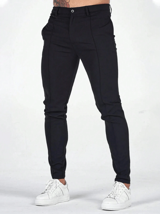 Men Solid Slant Pocket Pants - Lolli World Marketplace