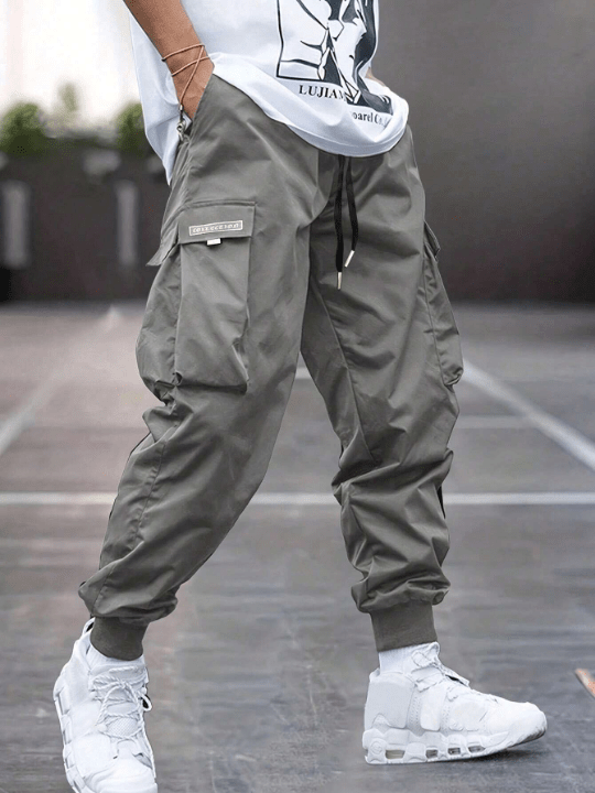 Men's Drawstring Waist Flip Pocket Cargo Pants - Lolli World Marketplace