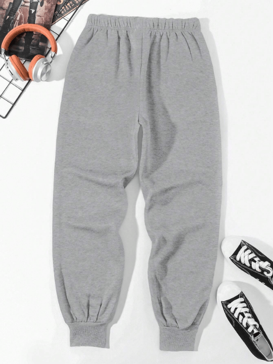 Men's Letter Print Drawstring Waist Jogger Pants - Lolli World Marketplace