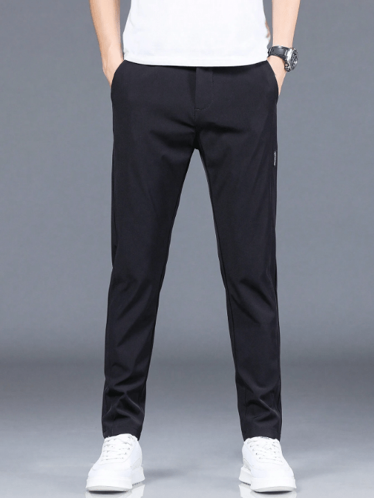 Men's Solid Color Casual Pants With Pockets - Lolli World Marketplace