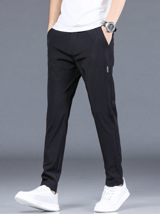 Men's Solid Color Casual Pants With Pockets - Lolli World Marketplace