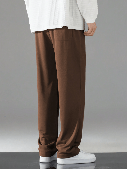 Men'S Solid Color Drawstring Waist Casual Pants - Lolli World Marketplace