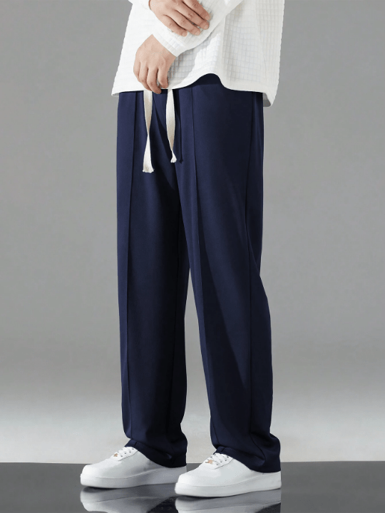 Men'S Solid Color Drawstring Waist Pants - Lolli World Marketplace