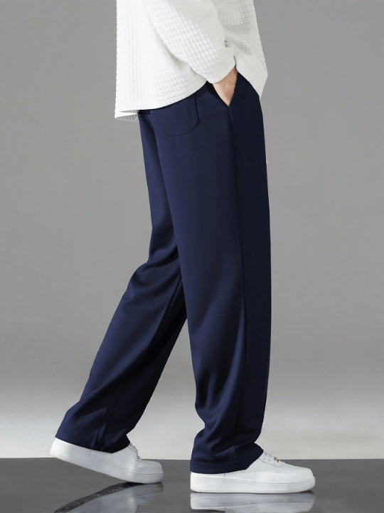 Men'S Solid Color Drawstring Waist Pants - Lolli World Marketplace