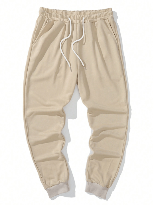 Men's Solid Color Drawstring Waist Sweatpants - Lolli World Marketplace