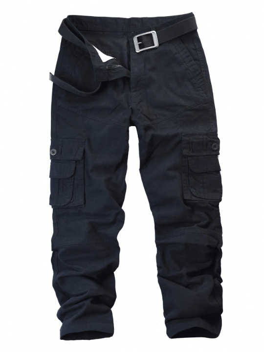 Men's Solid Color Flap Pocket Pants - Lolli World Marketplace