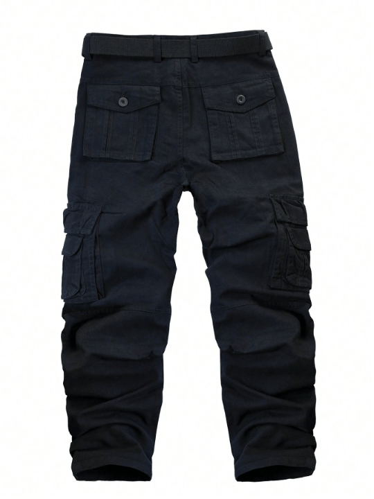 Men's Solid Color Flap Pocket Pants - Lolli World Marketplace