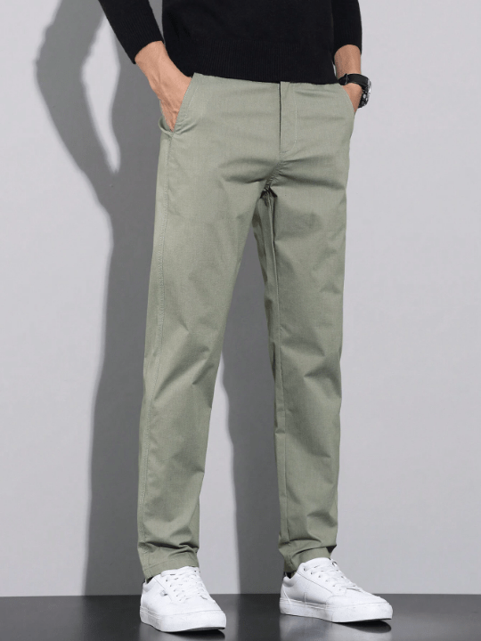 Men's Solid Color Letter Print Pocket Pants - Lolli World Marketplace