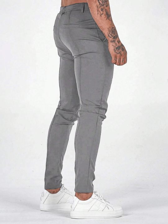 Men's Solid Color Slant Pocket Trousers - Lolli World Marketplace