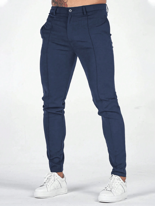 Men's Solid Color Slanted Pocket Trousers - Lolli World Marketplace