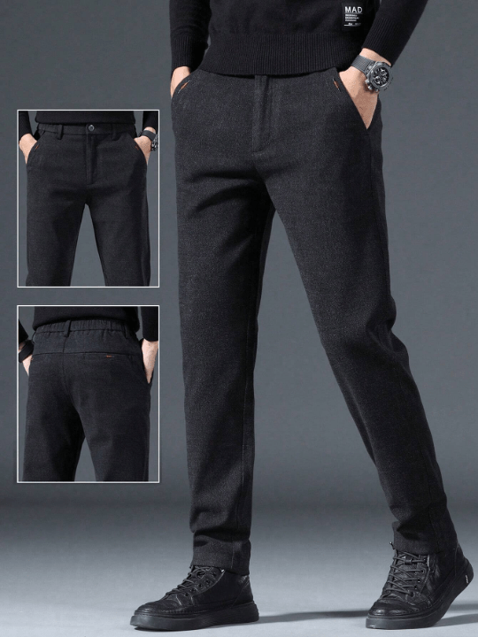 Men's Solid Color Straight Pants - Lolli World Marketplace