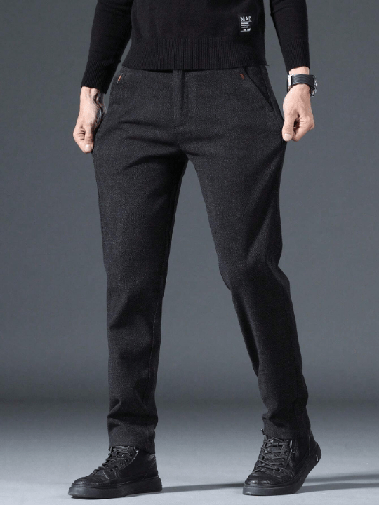 Men's Solid Color Straight Pants - Lolli World Marketplace