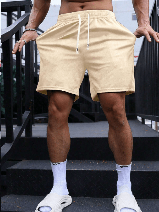 Men's Summer New Drawstring Waist Slanted Pocket Casual Shorts - Lolli World Marketplace