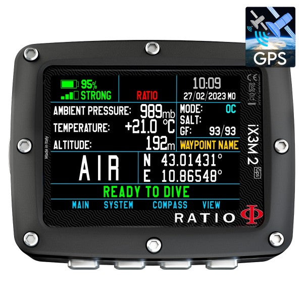 Ratio iX3M 2 GPS Tech+ Dive Computer