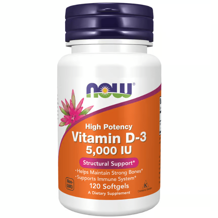 NOW VITAMIN D - 3 5000 IU 120 softgels