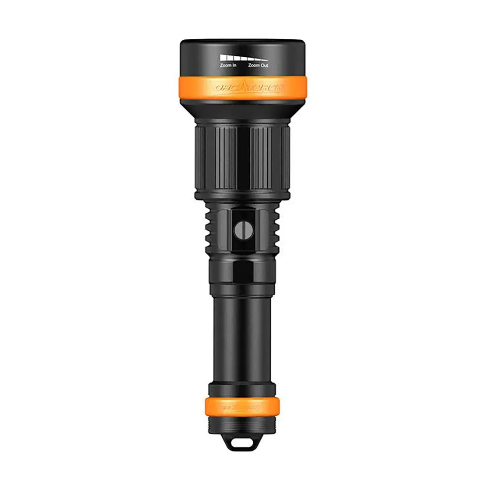 OrcaTorch ZD710 MK2 Zoomable Dive Light Beam Angle 4°-72° Adjustable, Max 212500cd Beam Intensity