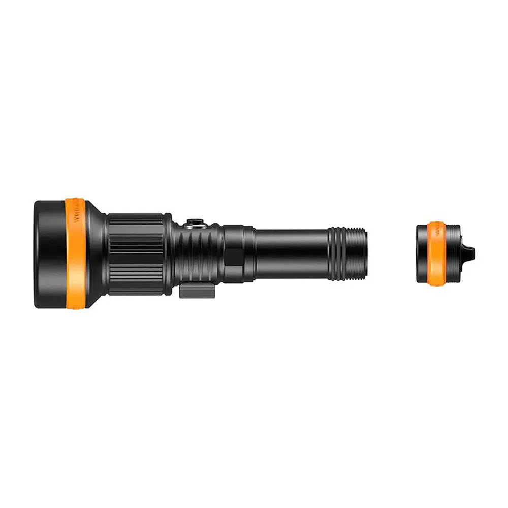 OrcaTorch ZD710 MK2 Zoomable Dive Light Beam Angle 4°-72° Adjustable, Max 212500cd Beam Intensity