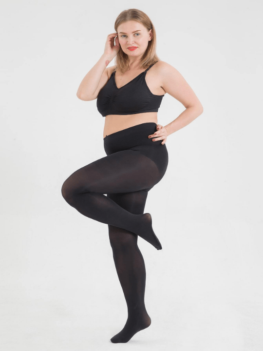 Plus Size Solid Tights - Lolli World Marketplace