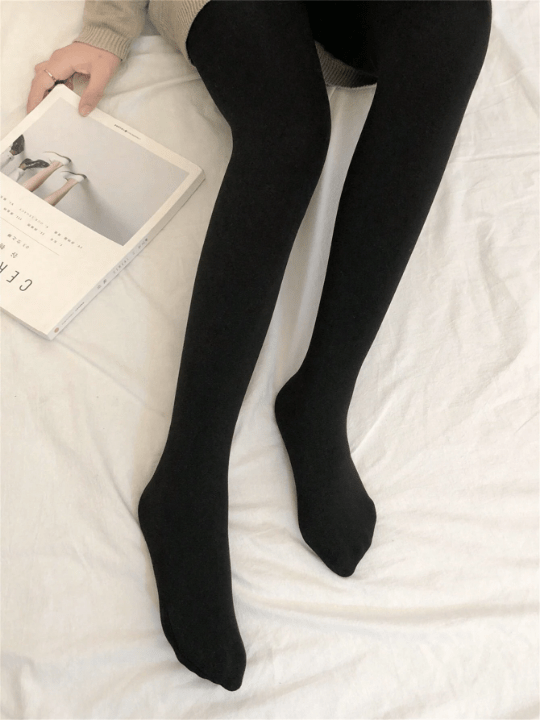 Plus Size, Ultra Soft And Thick Velvet Leggings For Women's Big Thigh, High Waist, Suitable For 80 - 250kg, For Winter, Spring & Autumn, Footed Or Footless, Premium Quality, Comfortable And Warm For Pregnant Women - Lolli World Marketplace