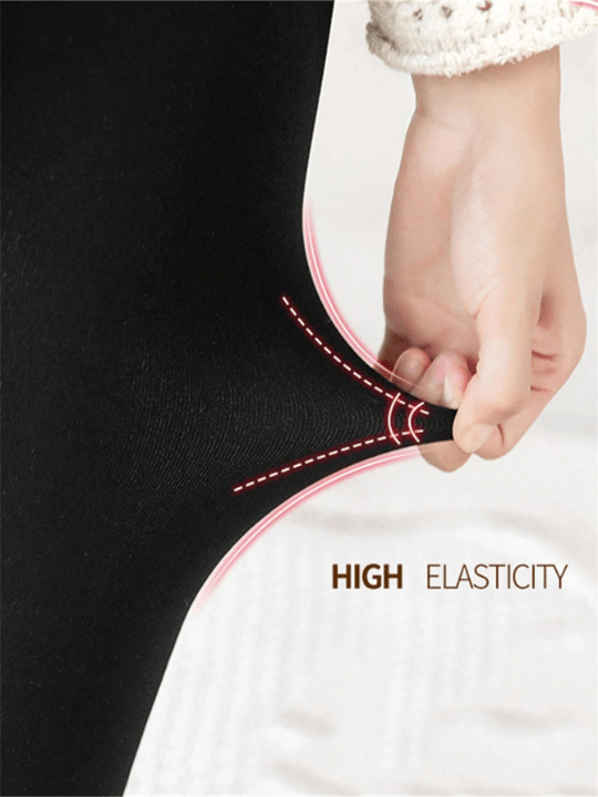 Plus Size Velvet Thickened Leggings For Women, High Waist, Suitable For 80 - 250lbs, Warm And Soft, Perfect For Autumn And Winter - Lolli World Marketplace