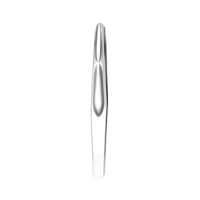 Premium Round Head Tweezers for Eyebrow & Facial Hair Removal Seamless Clips Short Hair Precision Beard Clip