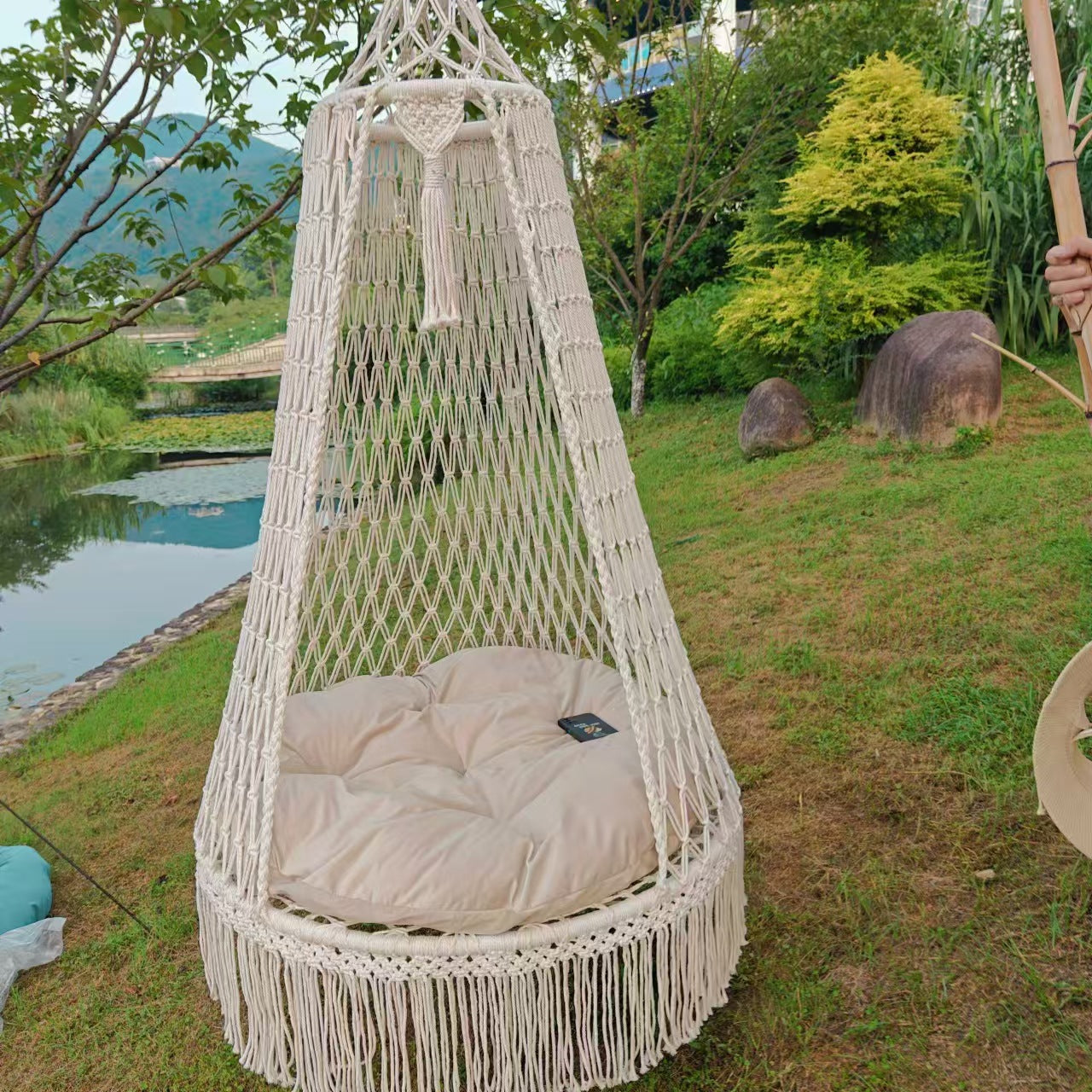 Boho Hammock Swing Camping Patio  Indoor Comfort