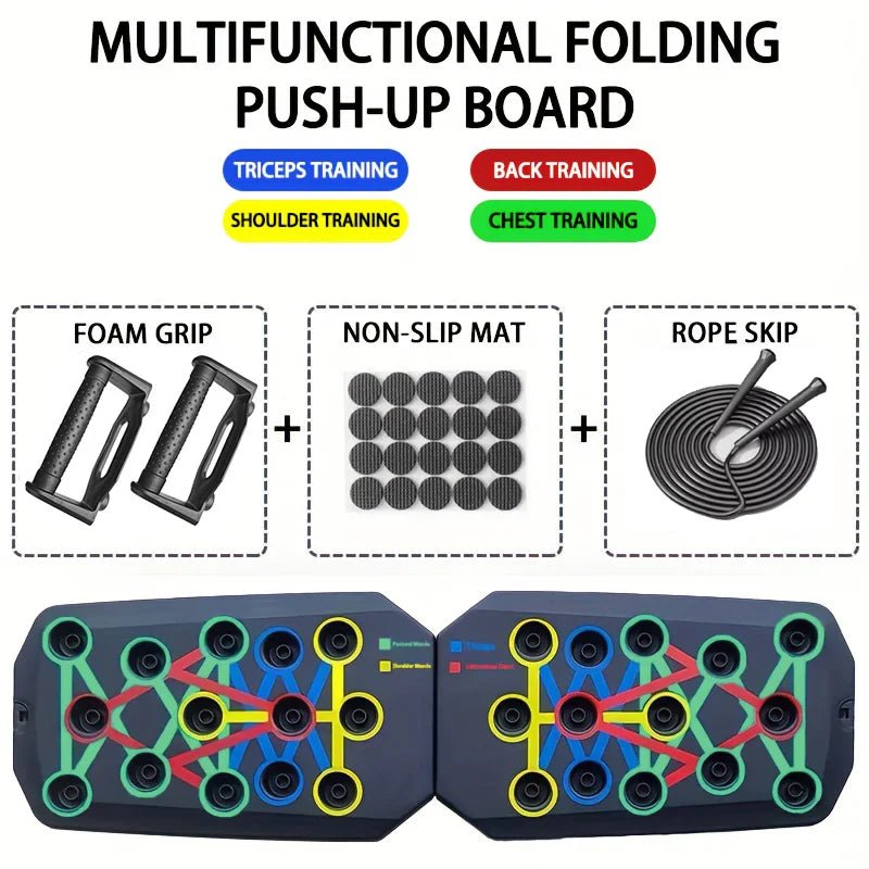 Push - up Board Set Portable Multifunctional Push - up Bar Foldable Fitness Equipment For Chest Abdomen Arms/Back Training