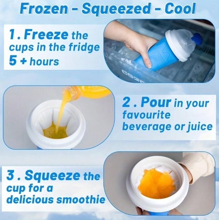 Quick - Freeze Magic Slushy Smoothies, Juices, Soda, Milkshake, And Ice Cream Maker