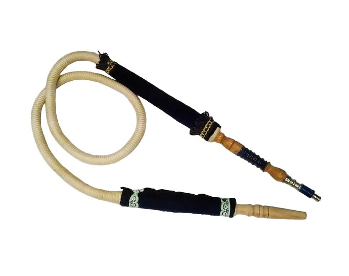 Real Leather Shisha Waterpipe Hookah Hose Metal Tip