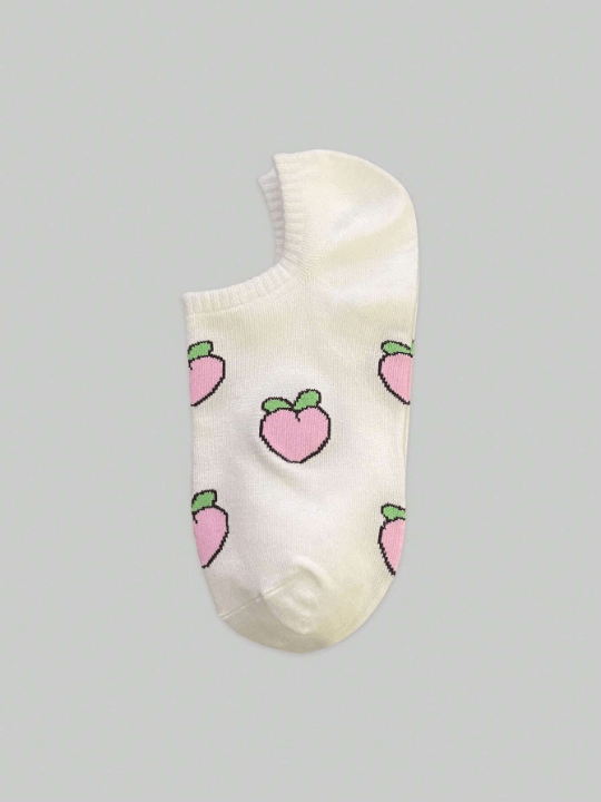 ROMWE Kawaii 10pairs/Set Women's Cartoon Fruit Patterned Colorful No Show Boat Socks For Summer Travel And Casual Occasions - Lolli World Marketplace