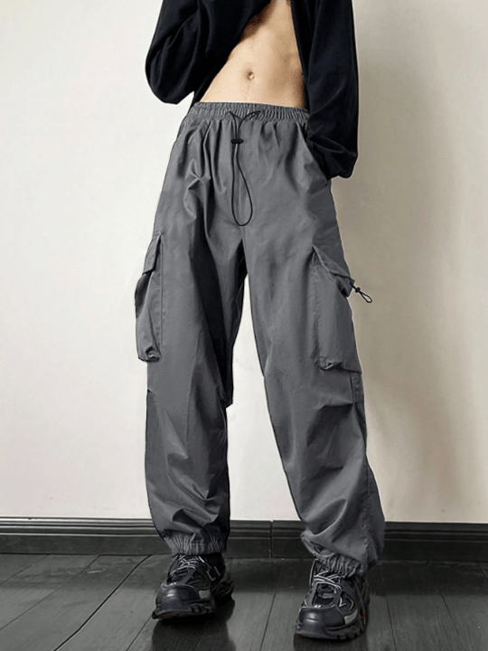ROMWE Street Life Men Cargo Pants With Large Side Pockets - Lolli World Marketplace