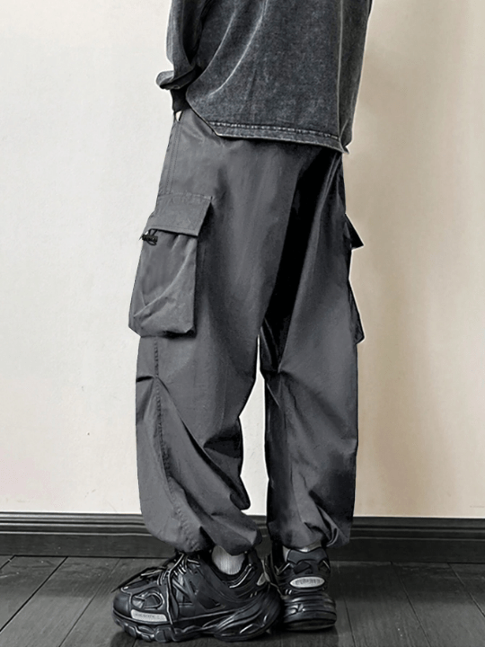 ROMWE Street Life Men Cargo Pants With Large Side Pockets - Lolli World Marketplace