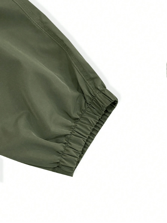 ROMWE Street Life Men Flap Pocket Side Drawstring Waist Cargo Pants - Lolli World Marketplace