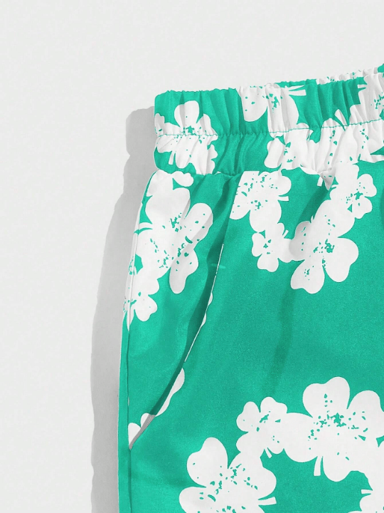 ROMWE Street Life Men's Clover Print Pocket Shorts - Lolli World Marketplace