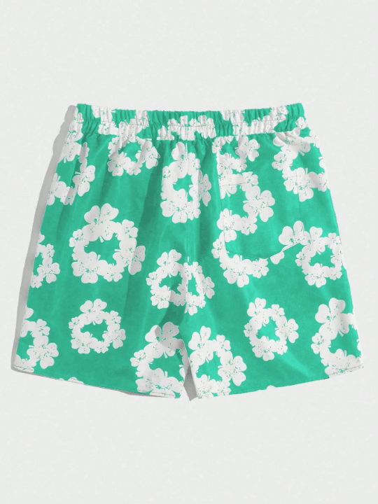 ROMWE Street Life Men's Clover Print Pocket Shorts - Lolli World Marketplace