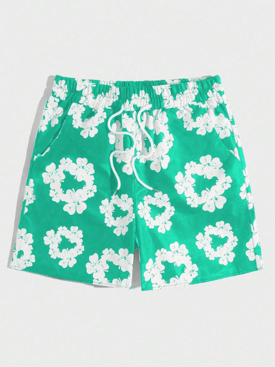ROMWE Street Life Men's Clover Print Pocket Shorts - Lolli World Marketplace