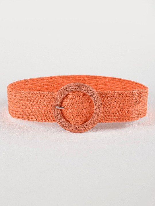 Round Buckle Straw Belt - Lolli World Marketplace