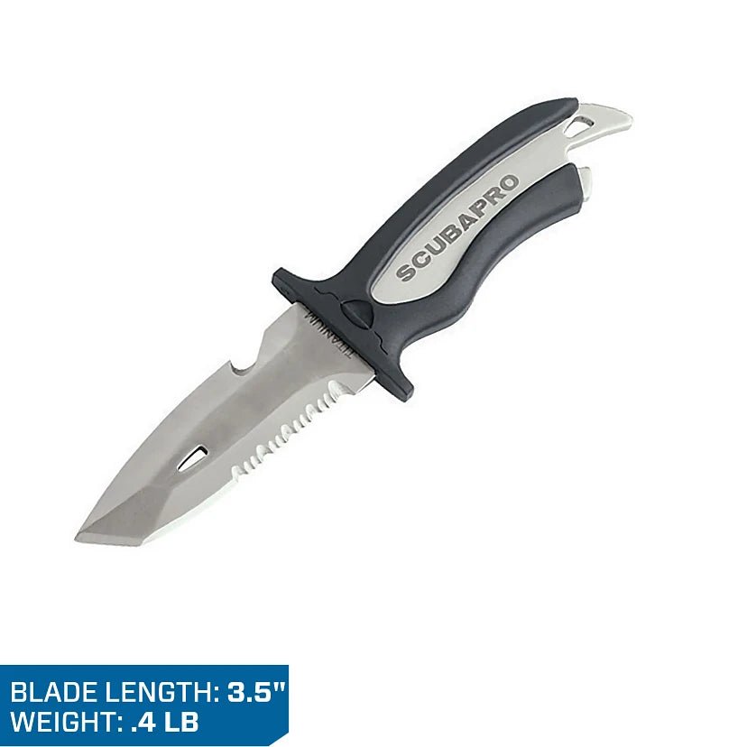 SCUBAPRO Mako Titanium Dive Knife, 3.5" blade